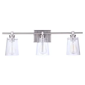 Mia 3 Light Vanity - Satin Nickel