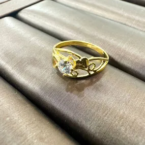 22k / 916 gold solitaire ring V3