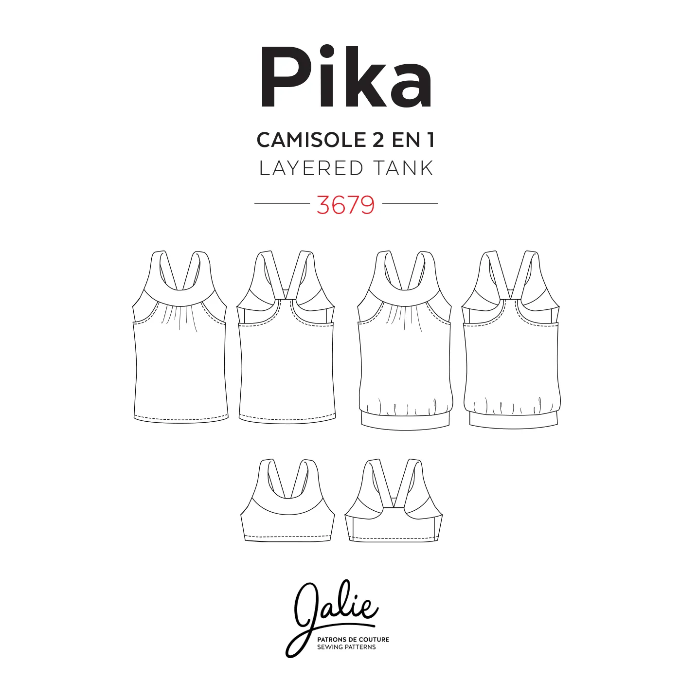 3679 // PIKA Sport Bra and Layered Blouson Tank