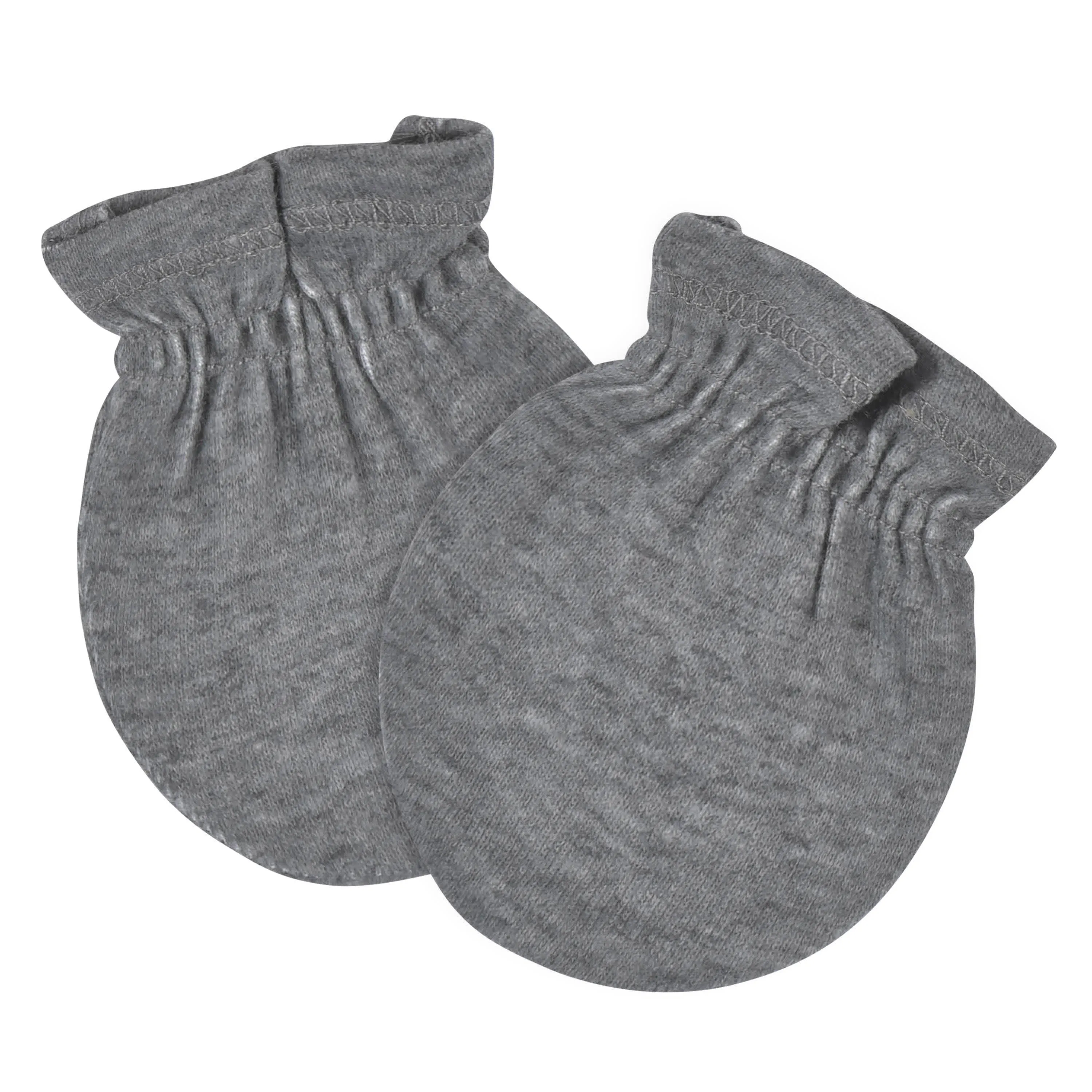 4-Piece Baby Neutral Comfy Stretch Taco Caps & No Scratch Mittens Set