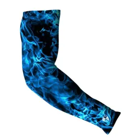 Adult Microfiber Single Arm Sleeve - Blue Flames