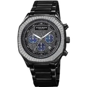 Akribos Xxiv Chronograph Black Dial Men's Watch AK778BK