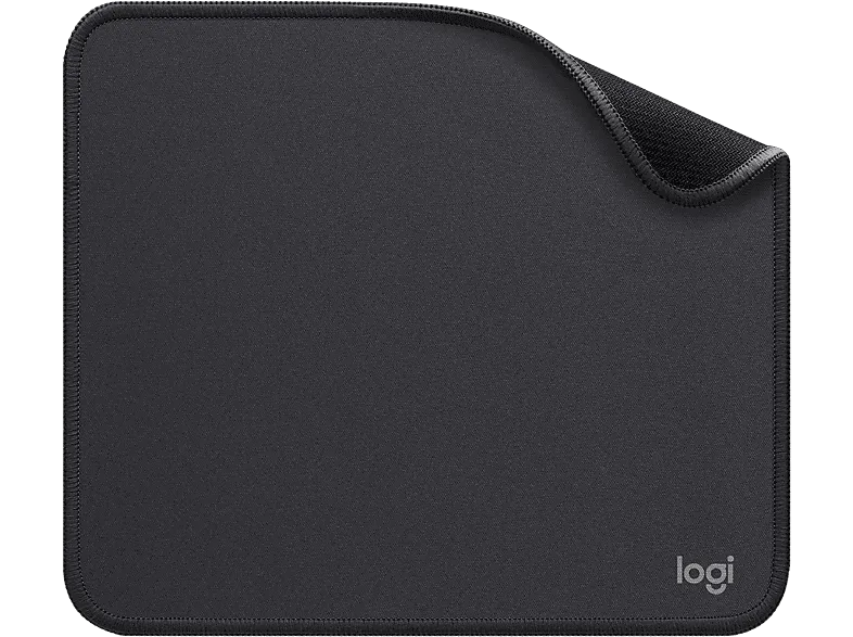 Alfombrilla ratón - Logitech Mouse Pad Studio Series, Base de goma antideslizante, Material resistente, Negro