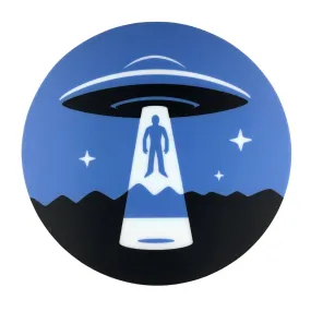 Alien Abduction Minimalist Alien/ufo Circle Sticker