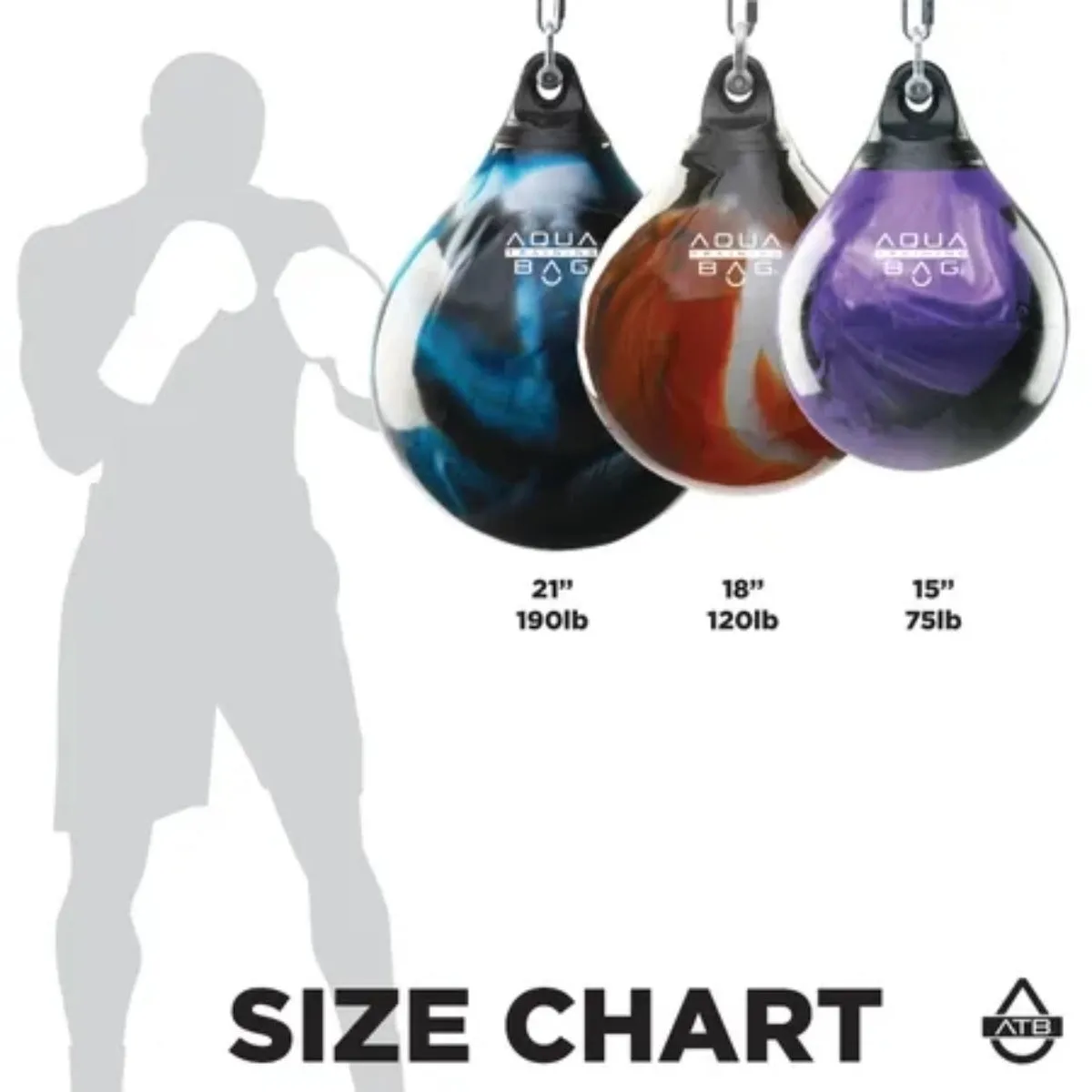 Aqua 21" 190lb Punching Bag Blue