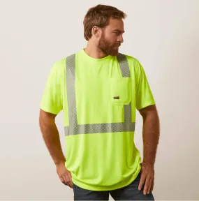 Ariat Men's Rebar Hi-Vis Yellow Ansi Short Sleeve T-Shirt 10039196