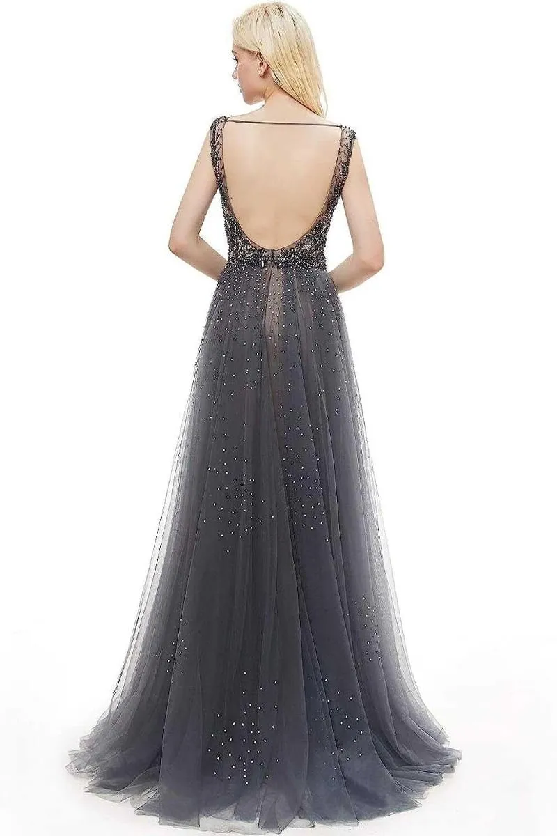 Asheville Embellished Backless Maxi Dress