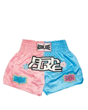 Ashluxe Boxing Trunk Pink Blue