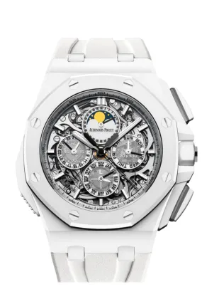 Audemars Piguet Royal Oak Offshore 44 Sapphire Dial White Rubber Strap Watch 26582CB.OO.A010CA.01