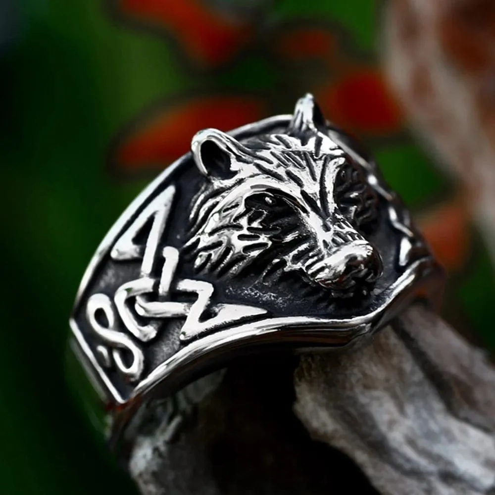 Bague viking la terreur Fenrir