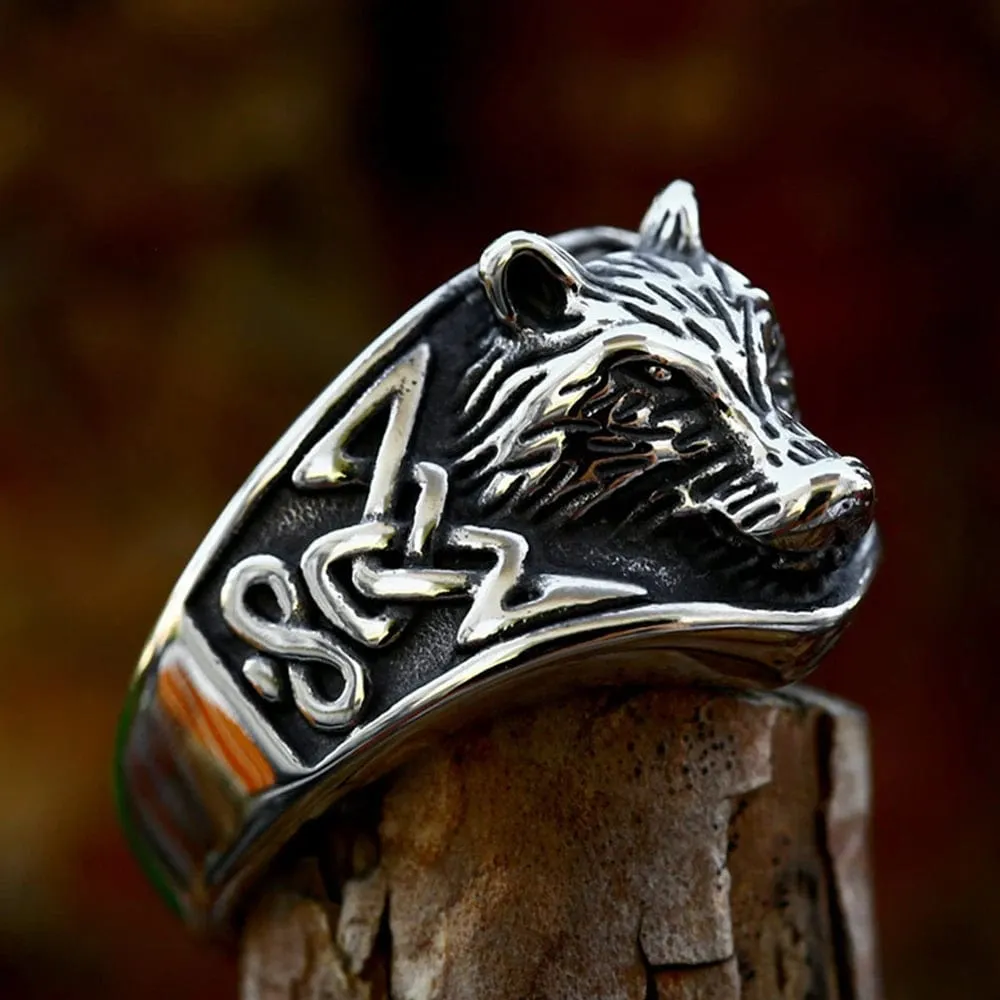 Bague viking la terreur Fenrir