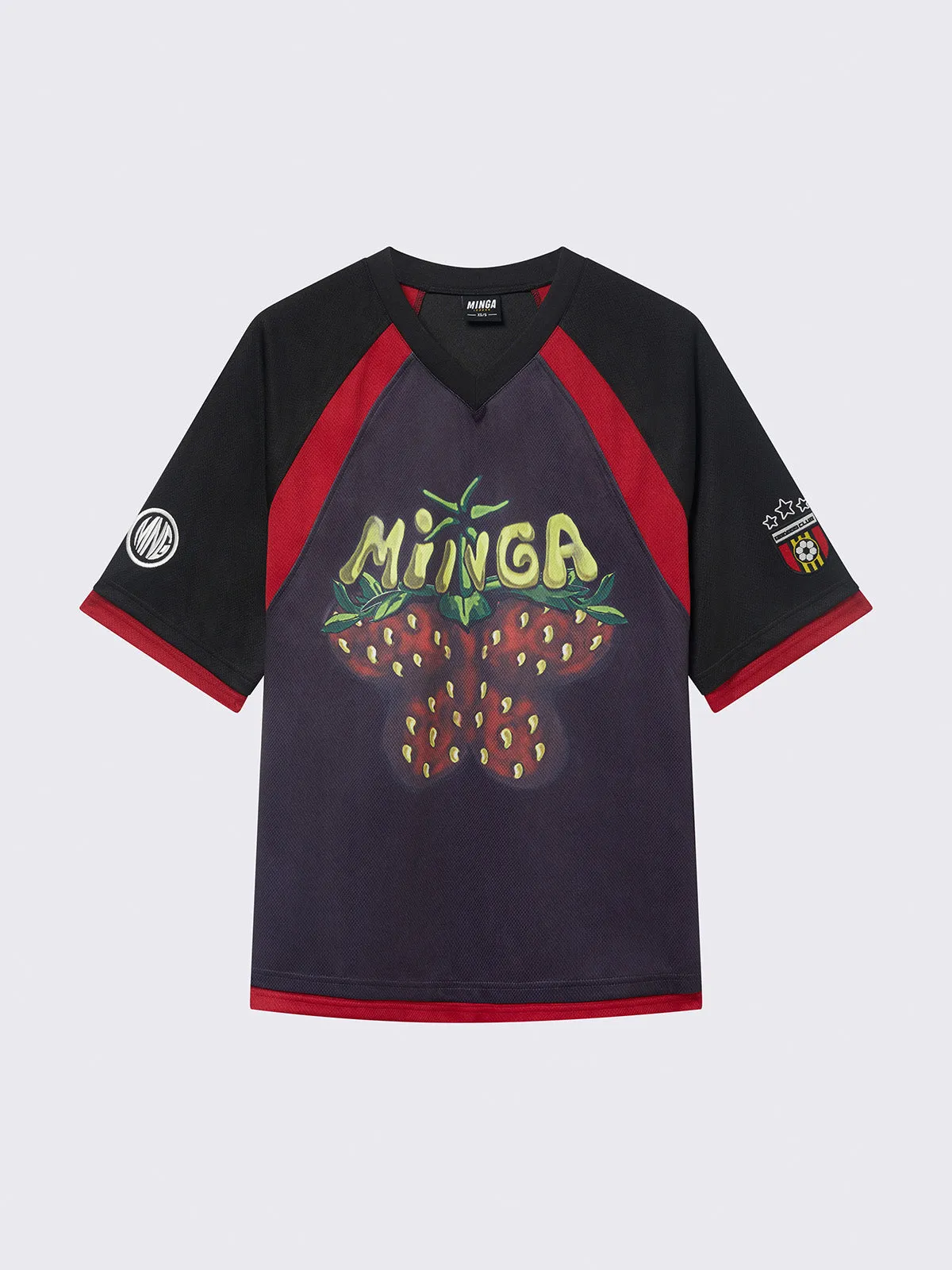 Berry Butterfly Football Jersey T-shirt