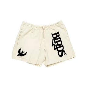 Birds "Day of the Eagle 2.0" Ivory French Terry Garment-Dyed Shorts