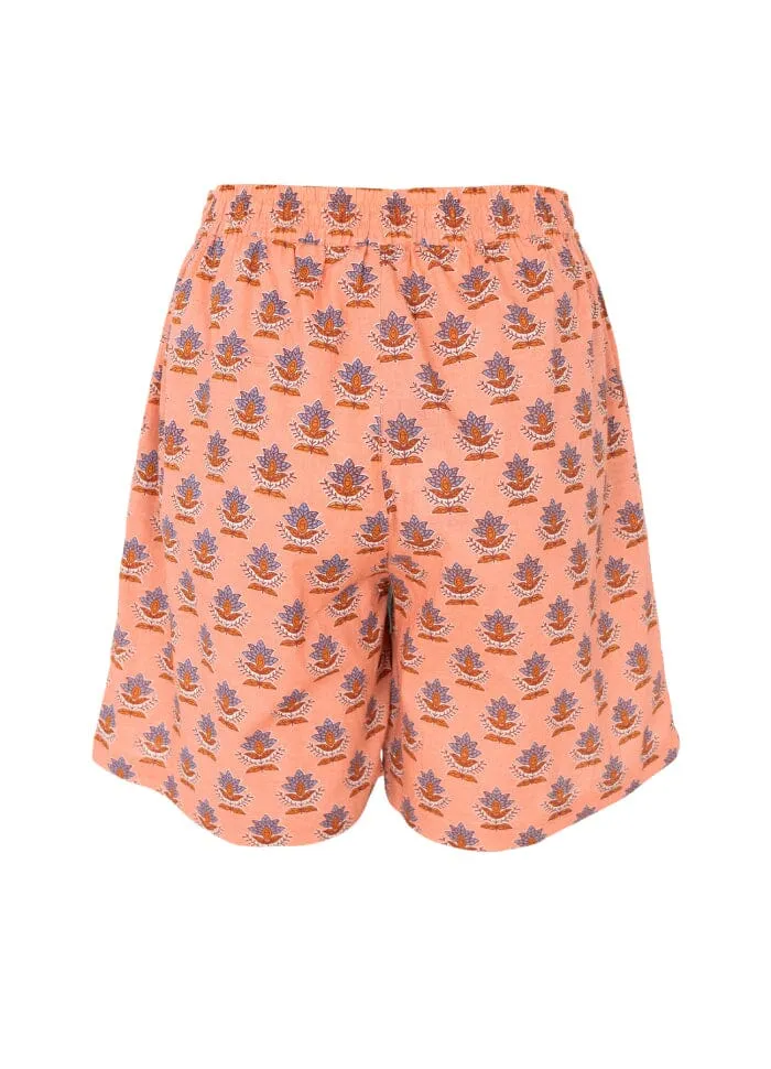 Black Colour - Bcflora Shorts - Lily Peach