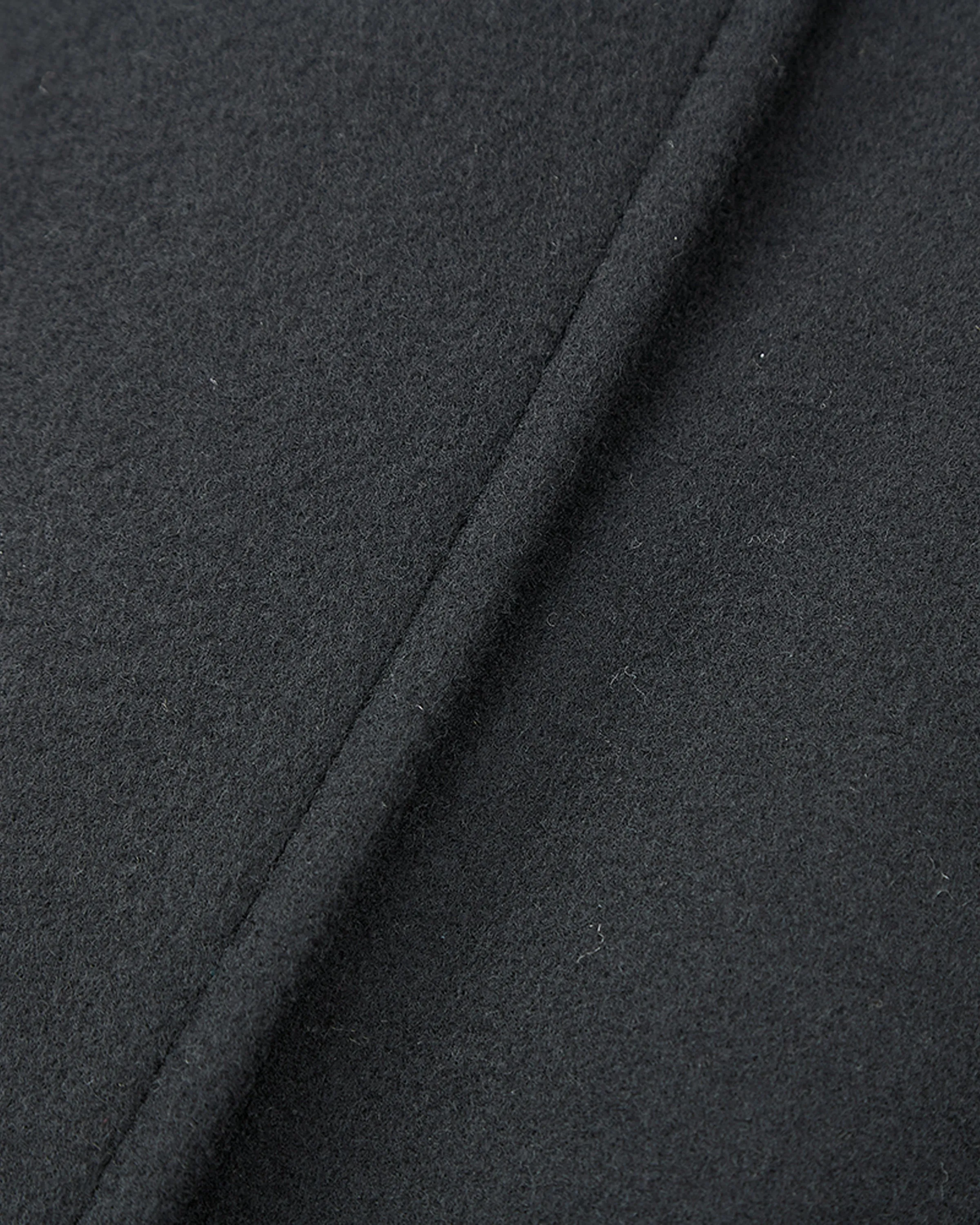 Black Double Breasted Wool Cashmere Long Overcoat