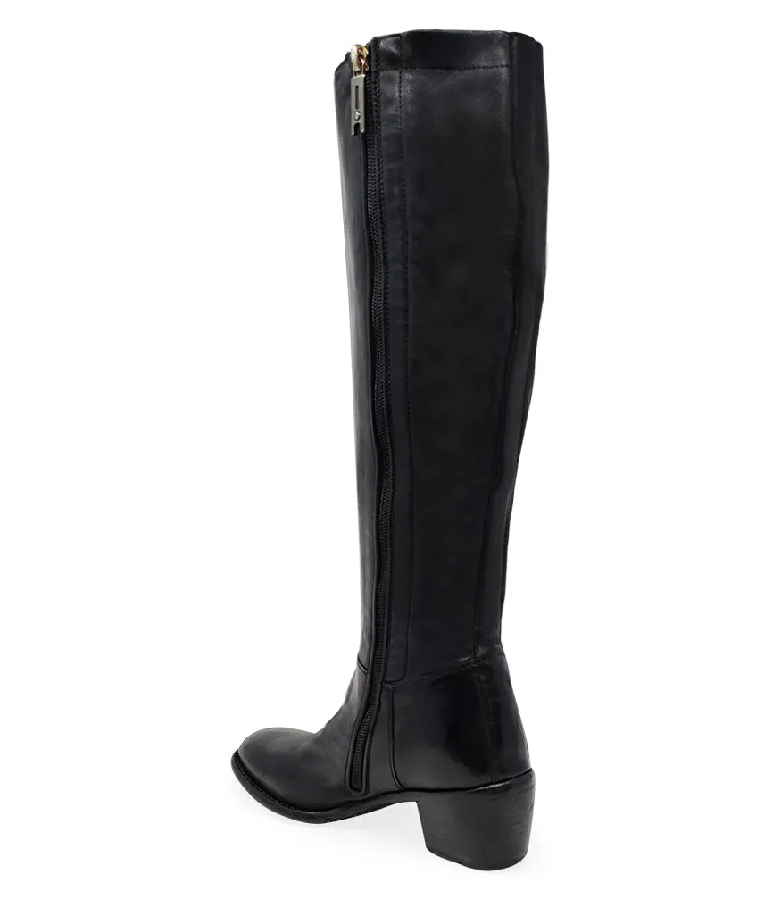 Black Knee High Boot