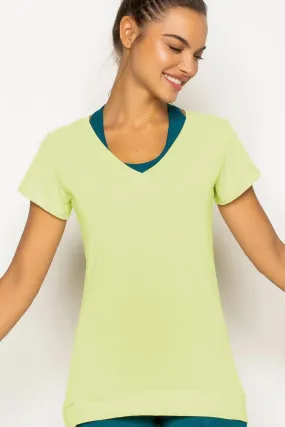 Blusa com Gola V Verde