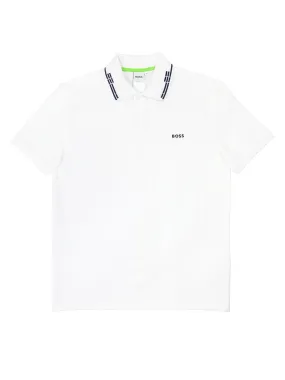 Boss 37261 Boy's Short Sleeve Polo - Solid - White