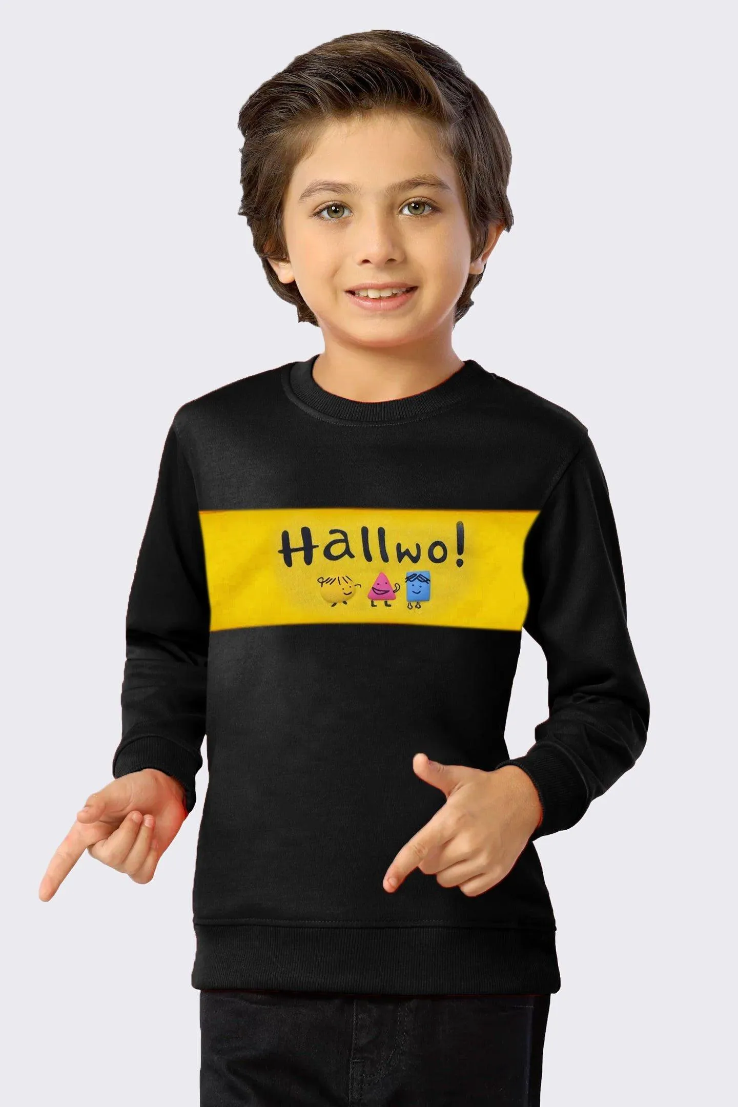 Boys Black Hallwo Sweatshirt