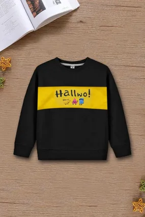 Boys Black Hallwo Sweatshirt