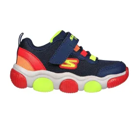 Boys Skechers Trainers Light up Strap Easy On Navy Mighty Glow 400137N NVRD sale