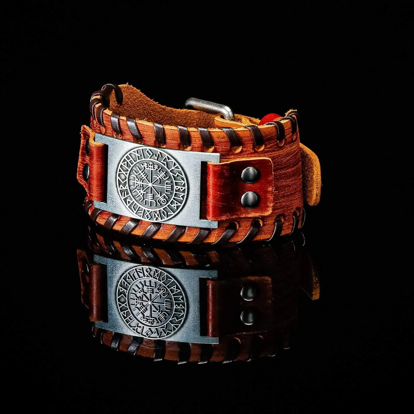 Bracelet de Viking en Cuir