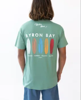 Byron Boards Tee | Surf Green