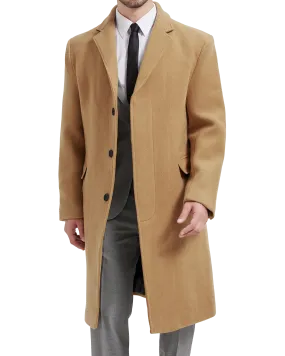 Camel Wool Cashmere Bond Overcoat Black Lining