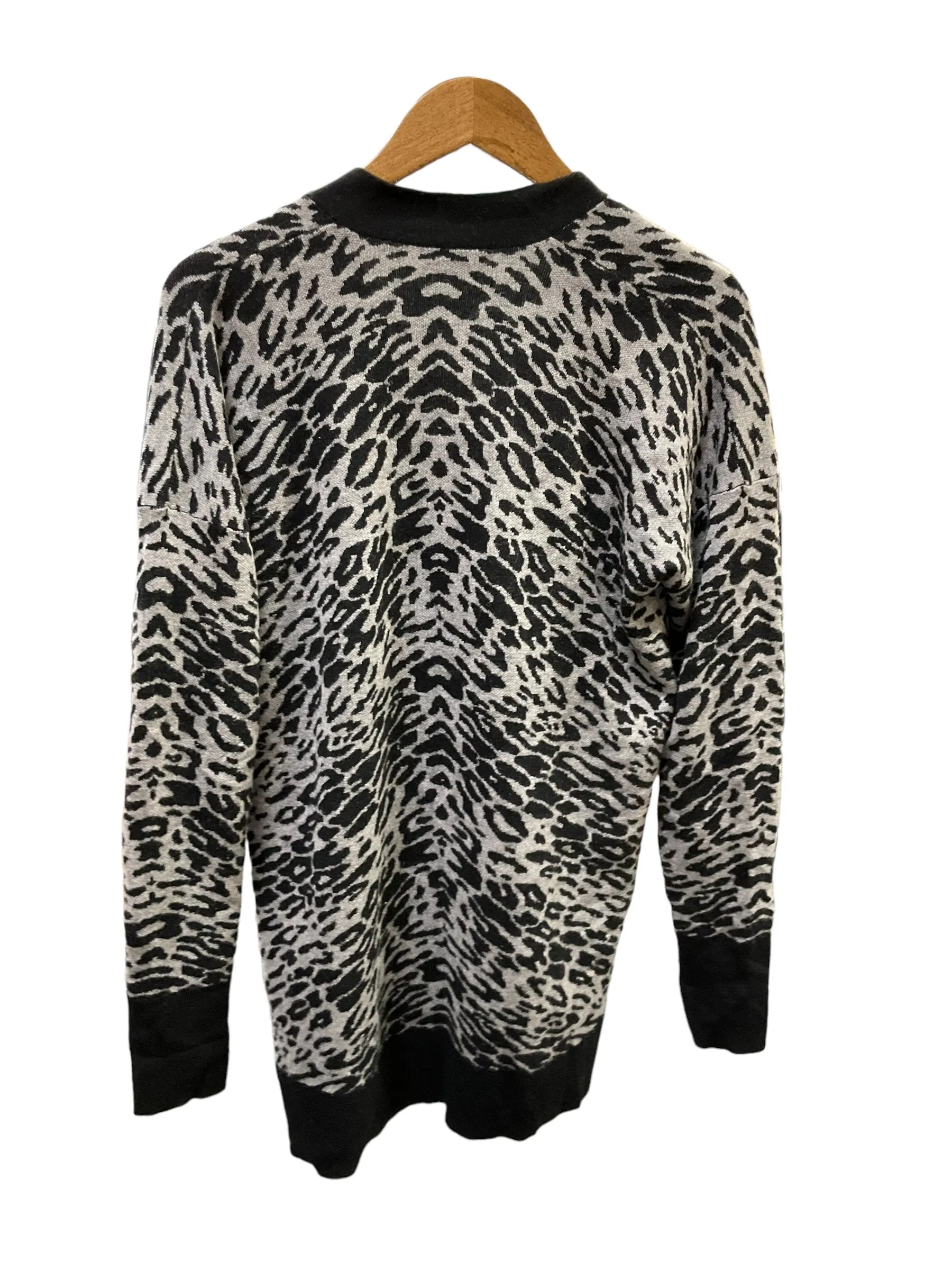 Cardigan By Equipment In Animal Print, Size: M