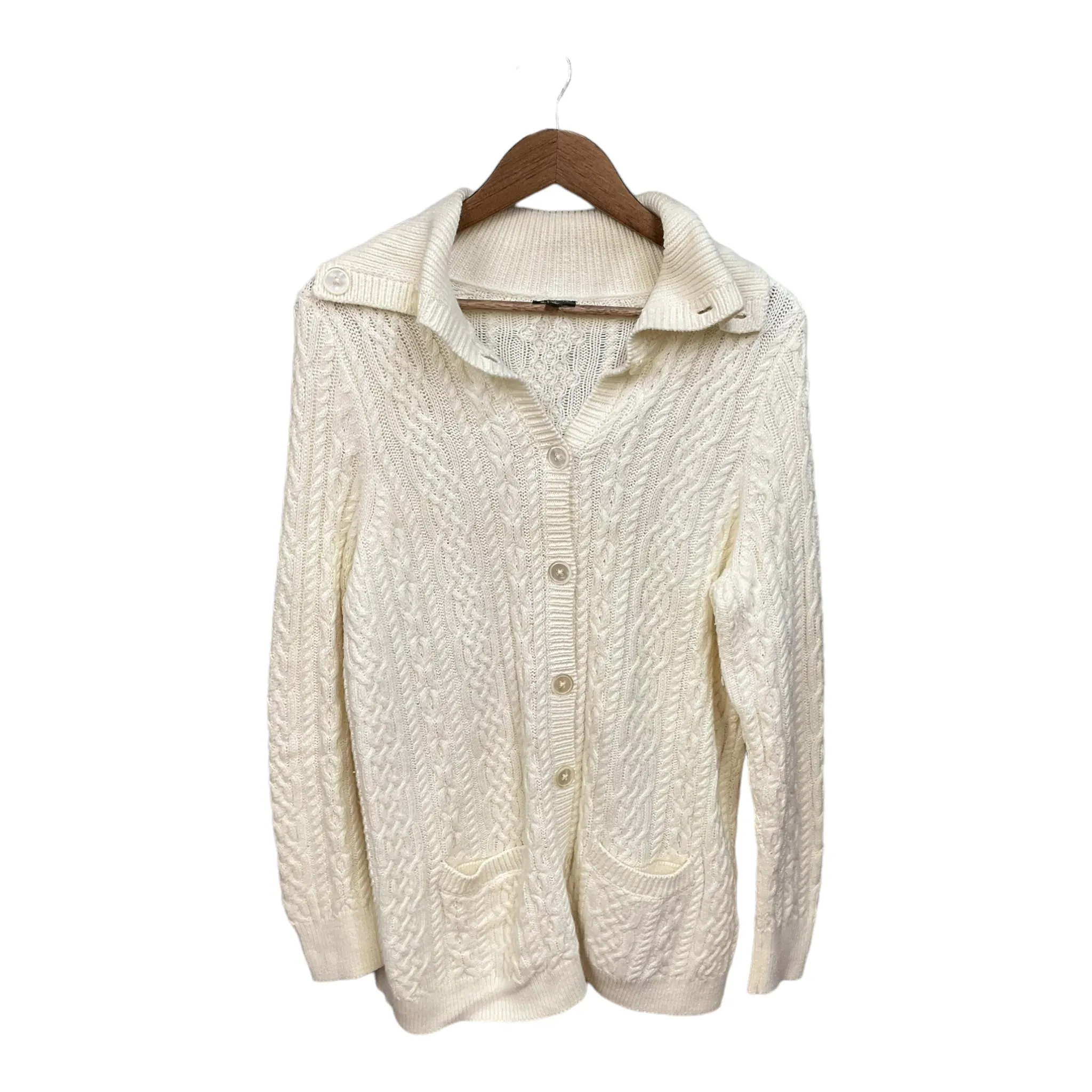 Cardigan By Talbots In Cream, Size: 1x