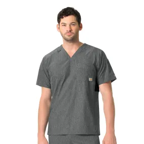 Carhartt Force Liberty Men's Twill Chest Pocket Scrub Top - Charcoal Heather