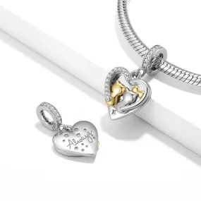 Cat Couple S925 Sterling Silver Valentine's Day Pendant Necklace Bracelet