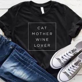 Cat Mother Wine Lover Women's T-Shirt