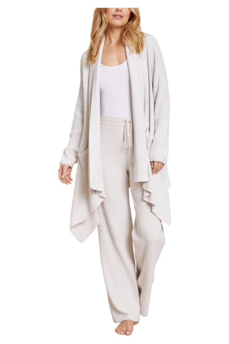 Ccul Draped Shawl Collar Cardi - Almond