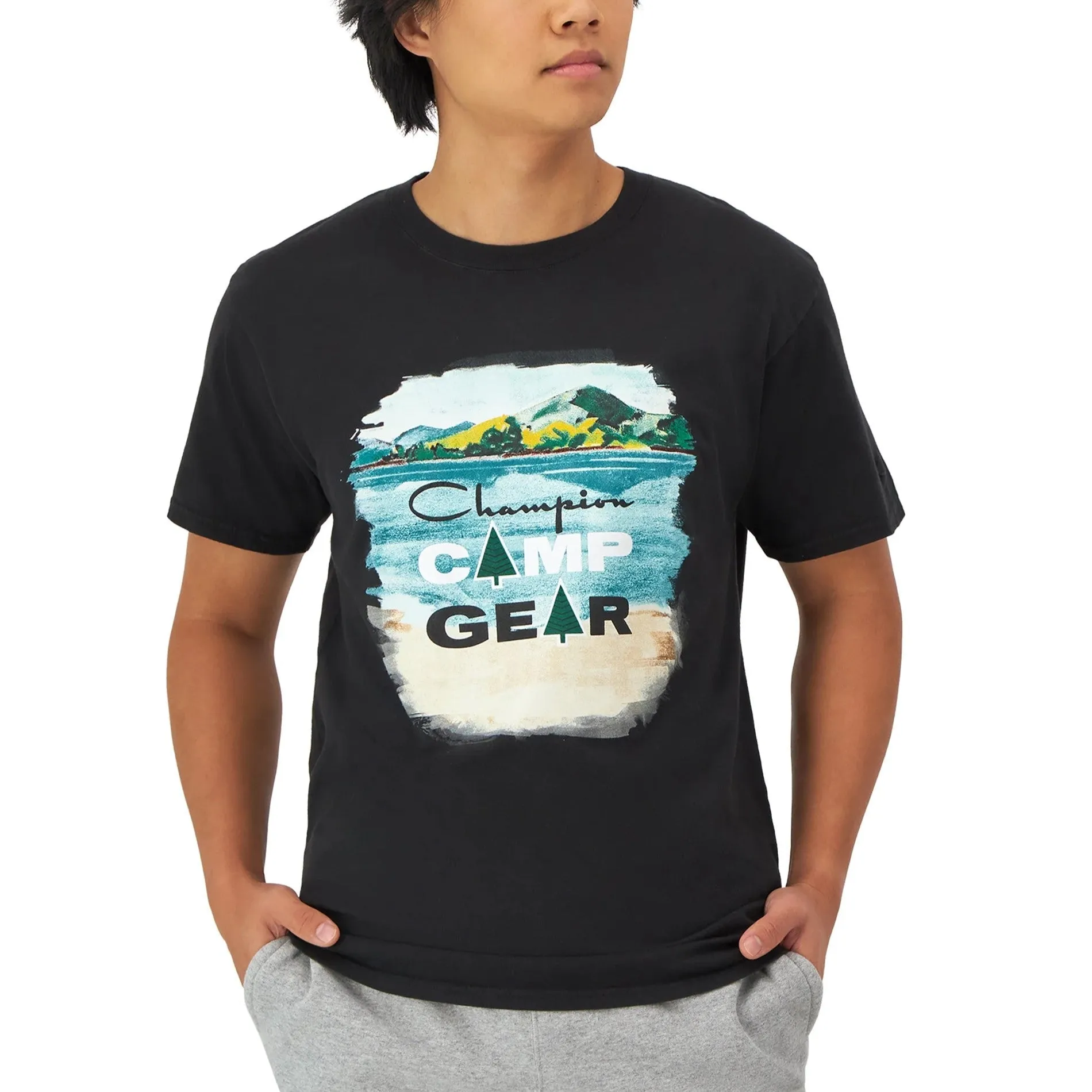 CHAMPION Vintage Wash Camp Gear Classic Graphic T-Shirt