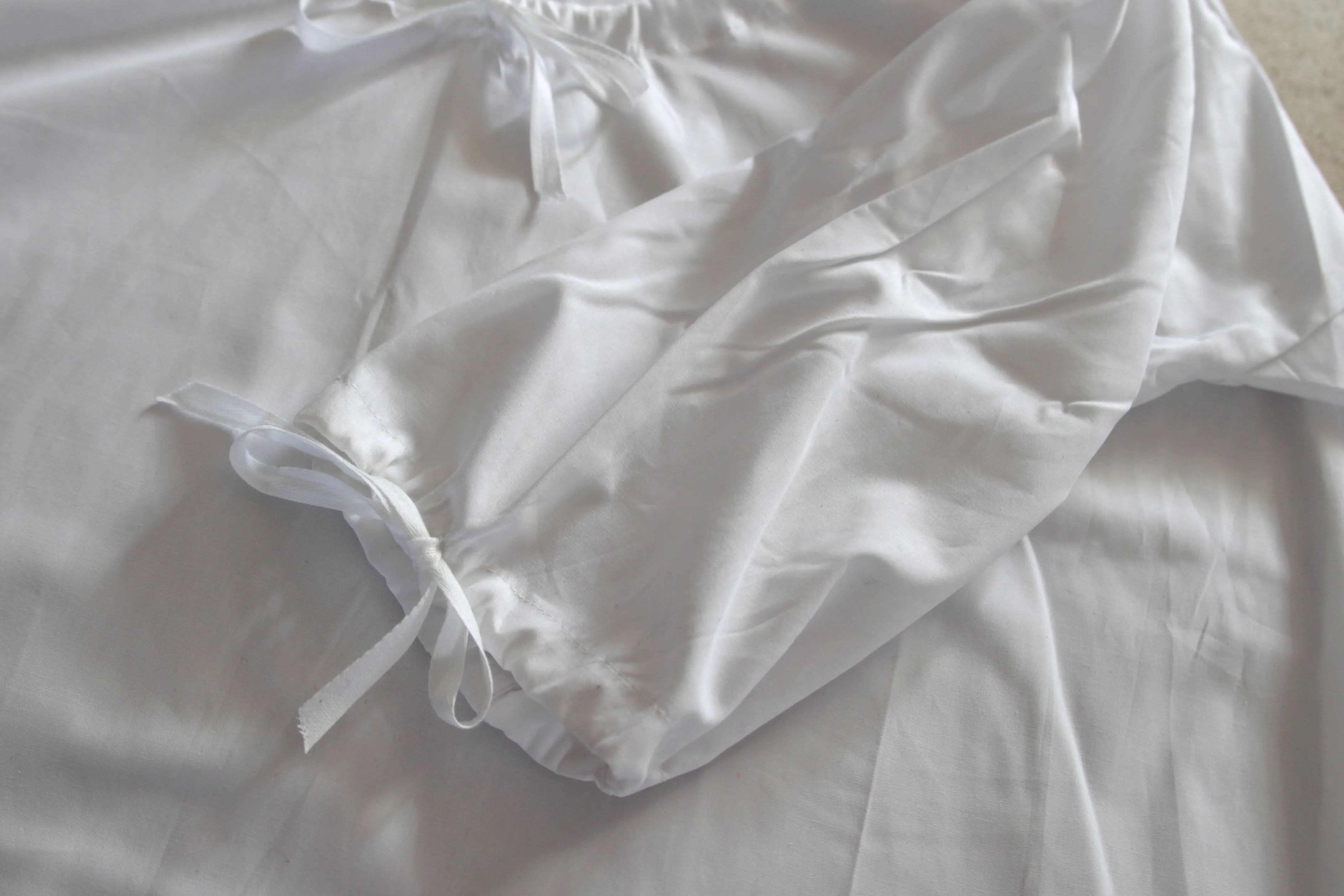 Chemise in Plain White Cotton