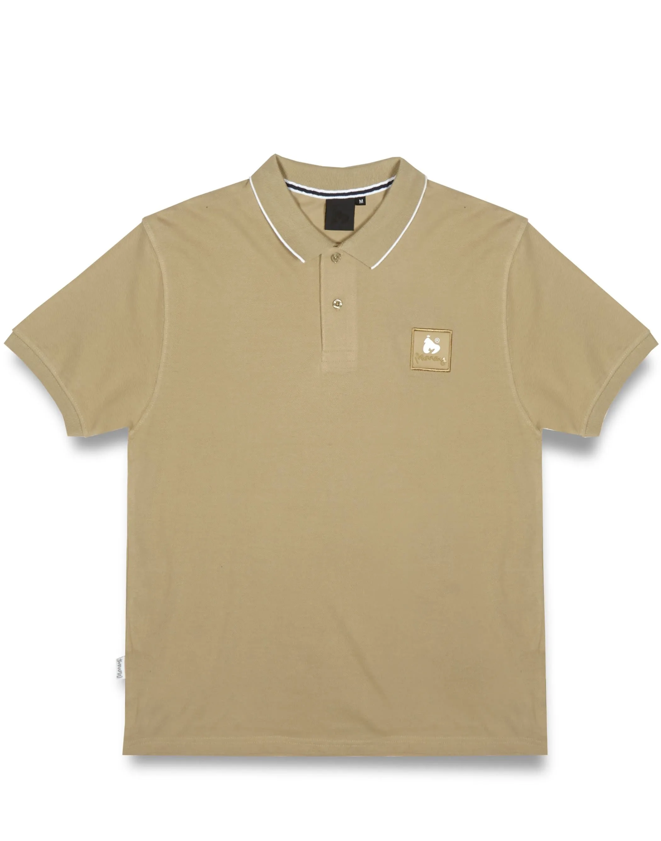 Clear patch logo polo sand