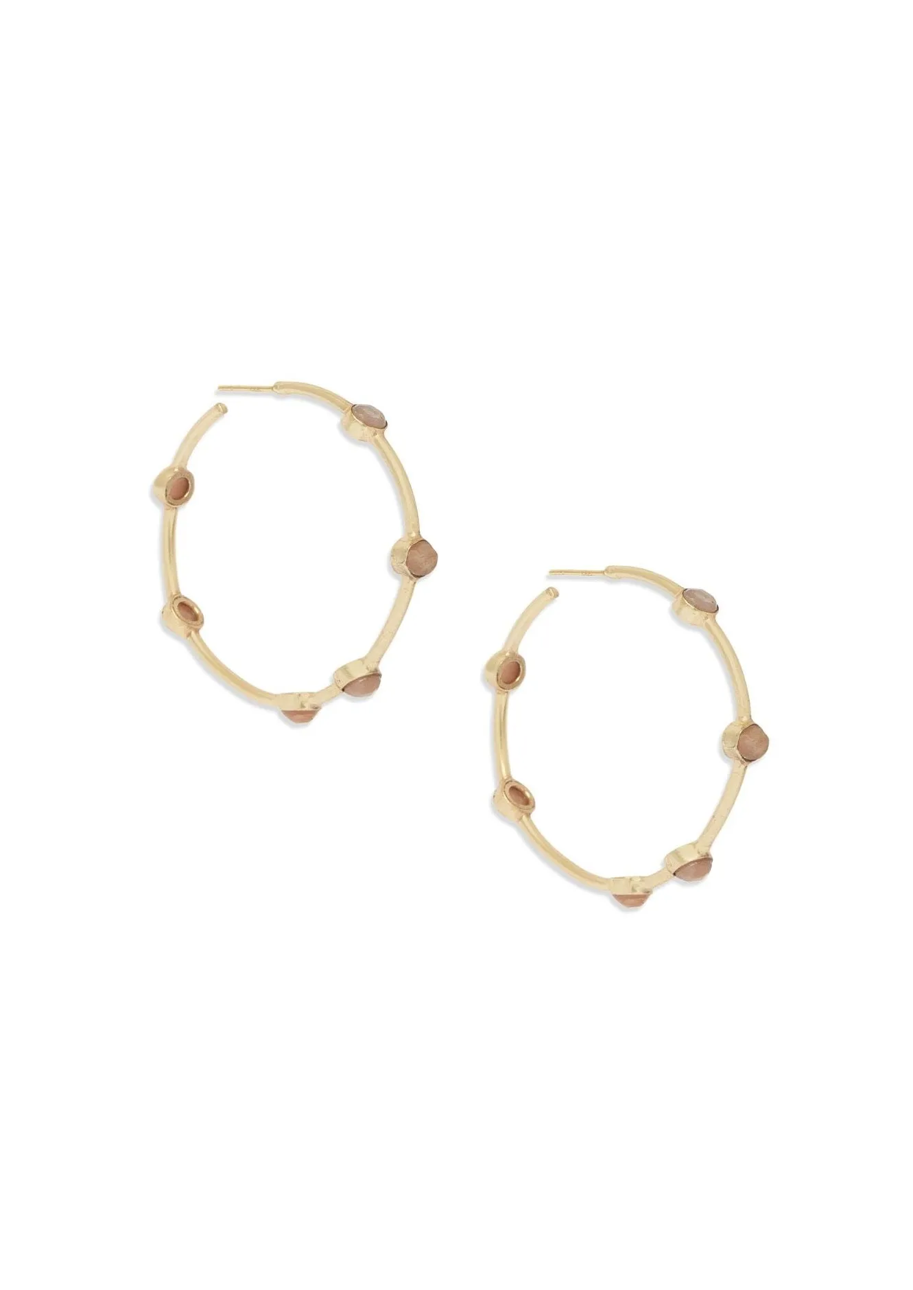 Cleo Earring | Peach Moonstone