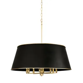 Coco 364P08MBFG 8-Light Pendant Light - Matte Black/French Gold