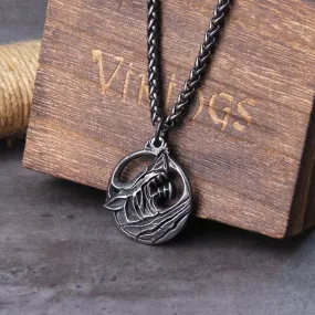 Collier Viking "Pendentif de l'indomptable Fenrir"