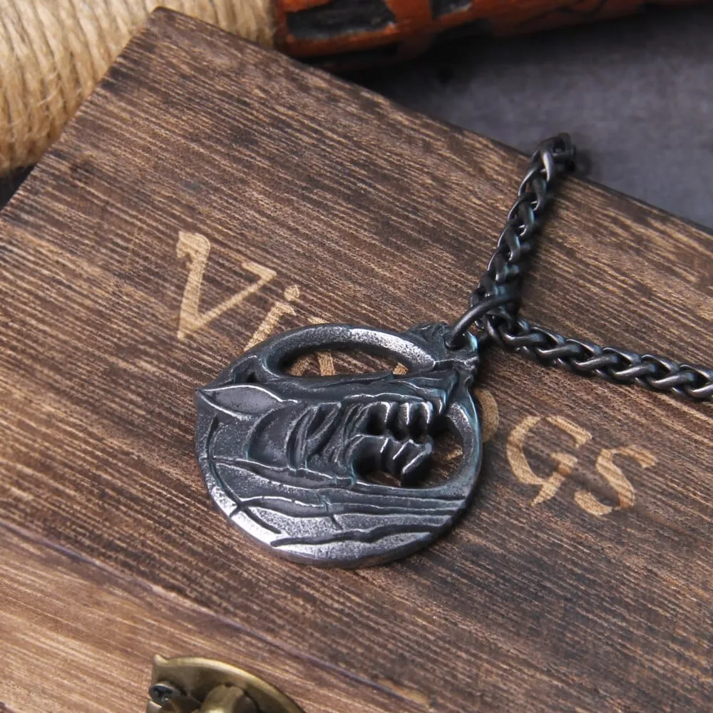 Collier Viking "Pendentif de l'indomptable Fenrir"