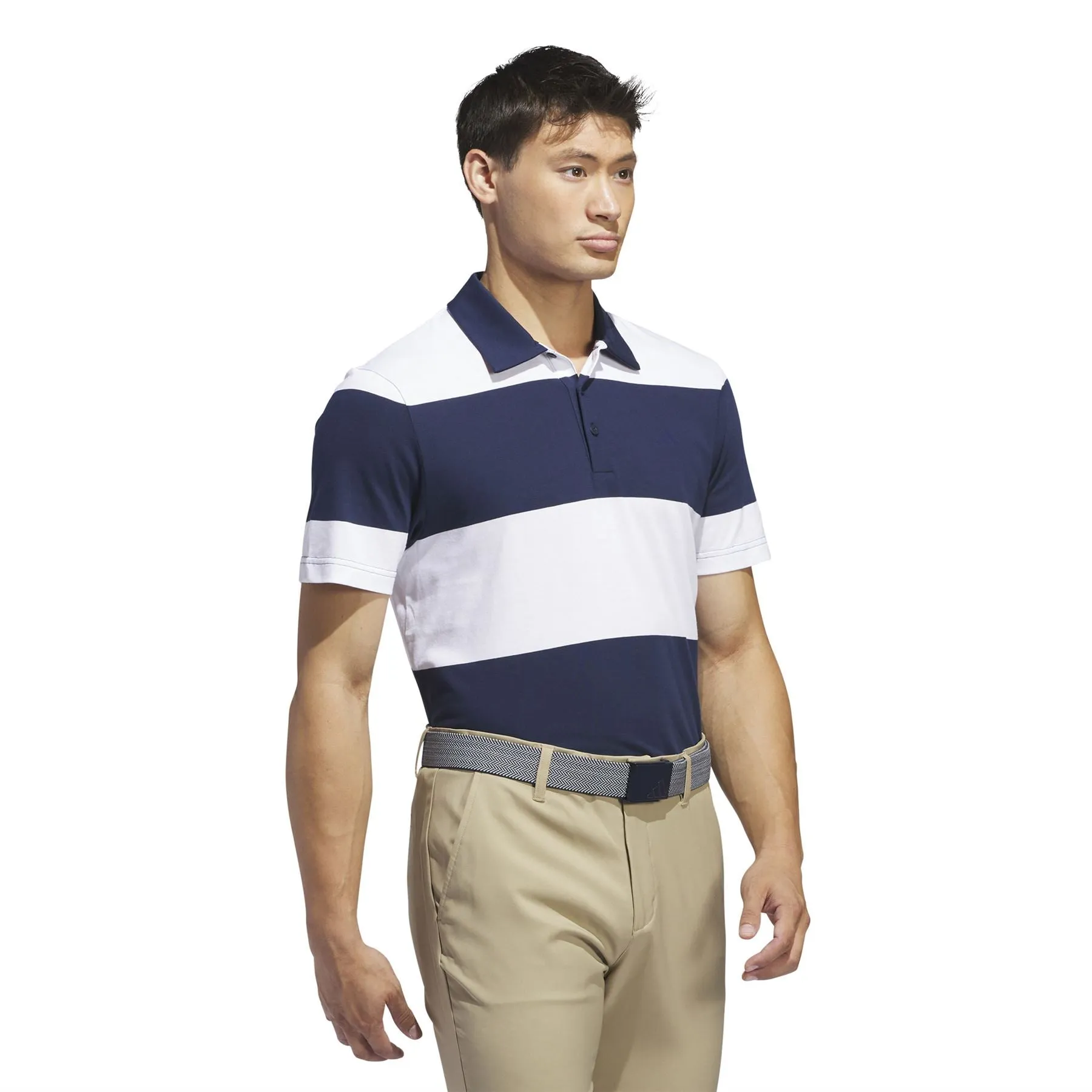 Colourblock Rugby Stripe Regular Fit Core Polo White/Navy - SS24