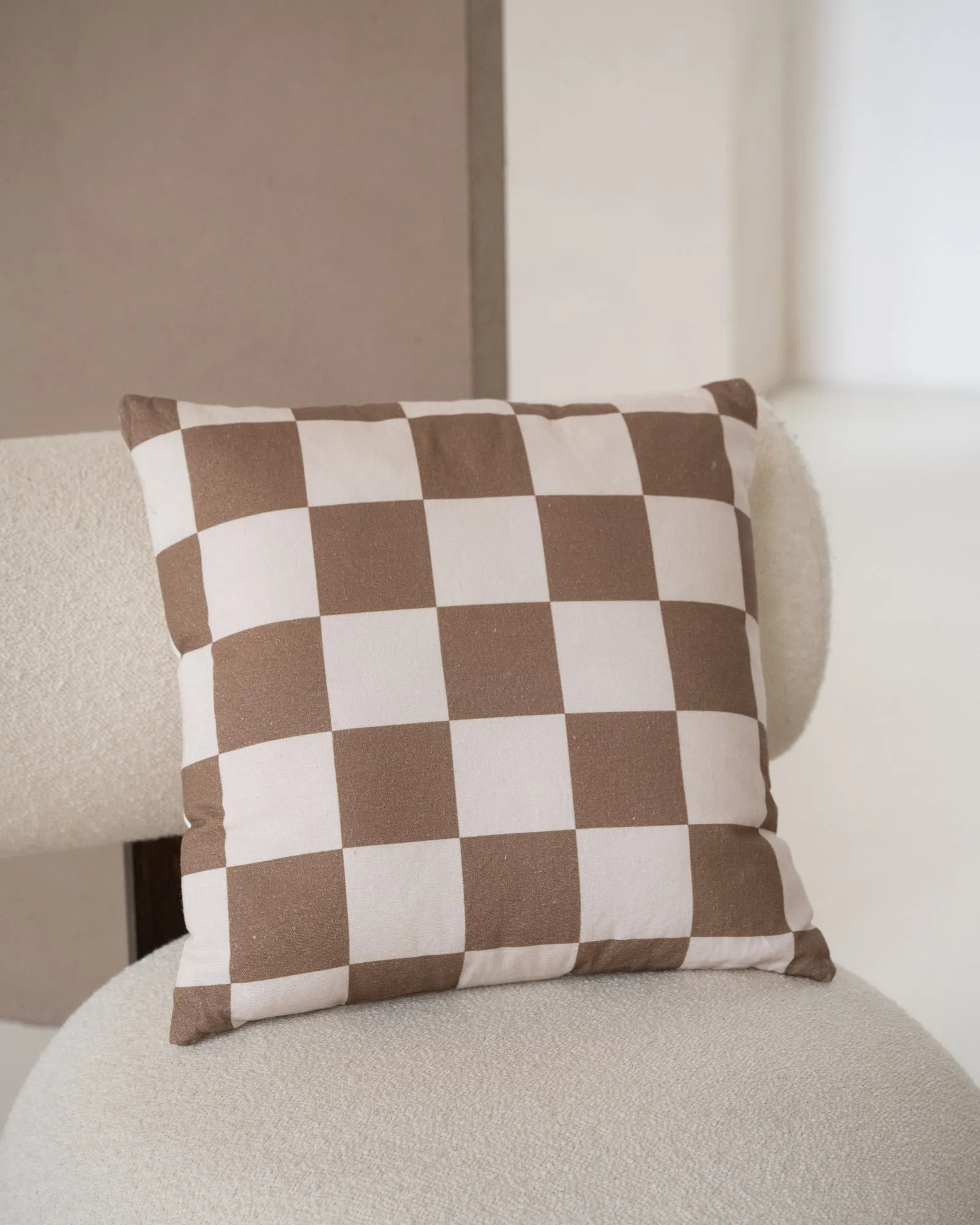 Cushion Check Brown/Creme