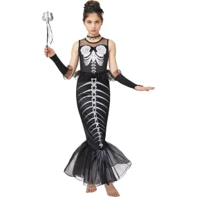 Cute Child Girl Mermaid Skeleton Costume Kid Costume