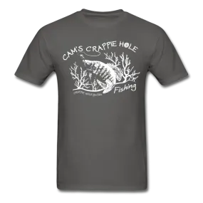 Dark Heather Grey "Short Sleeve Crappie Hole T-Shirt