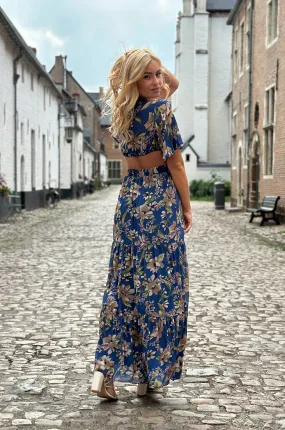 Daydream Maxi Dress - Navy & Taupe