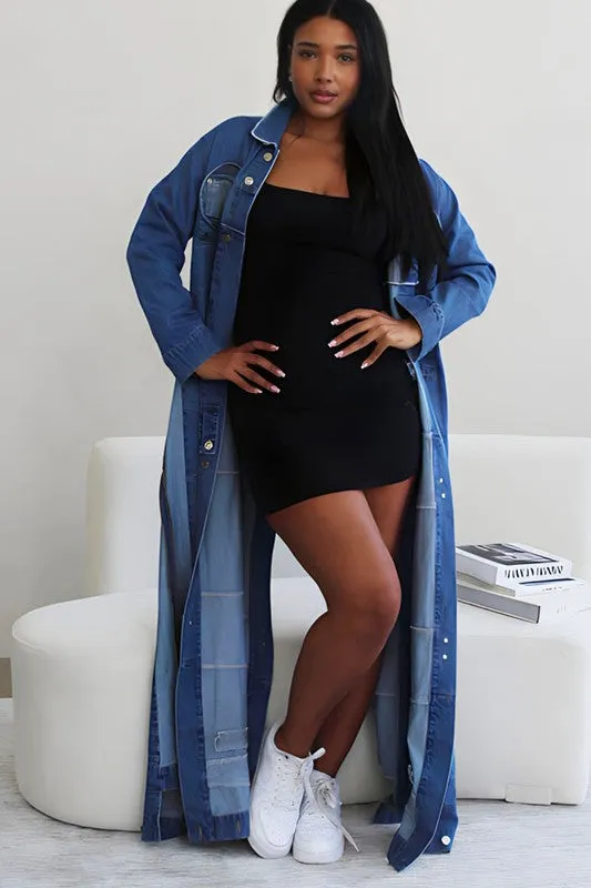 Divva Long Slit Denim Jacket