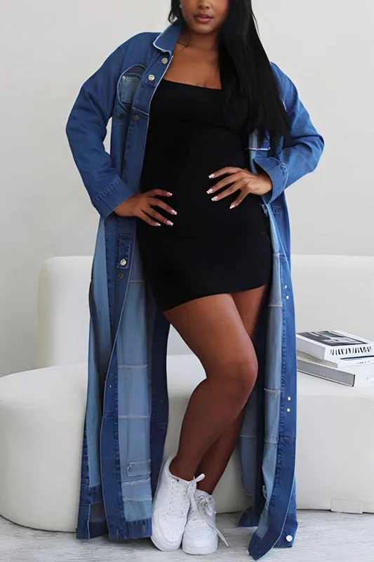 Divva Long Slit Denim Jacket