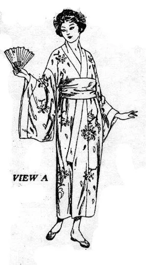 E-PATTERN 1923 Japanese Kimono E3847