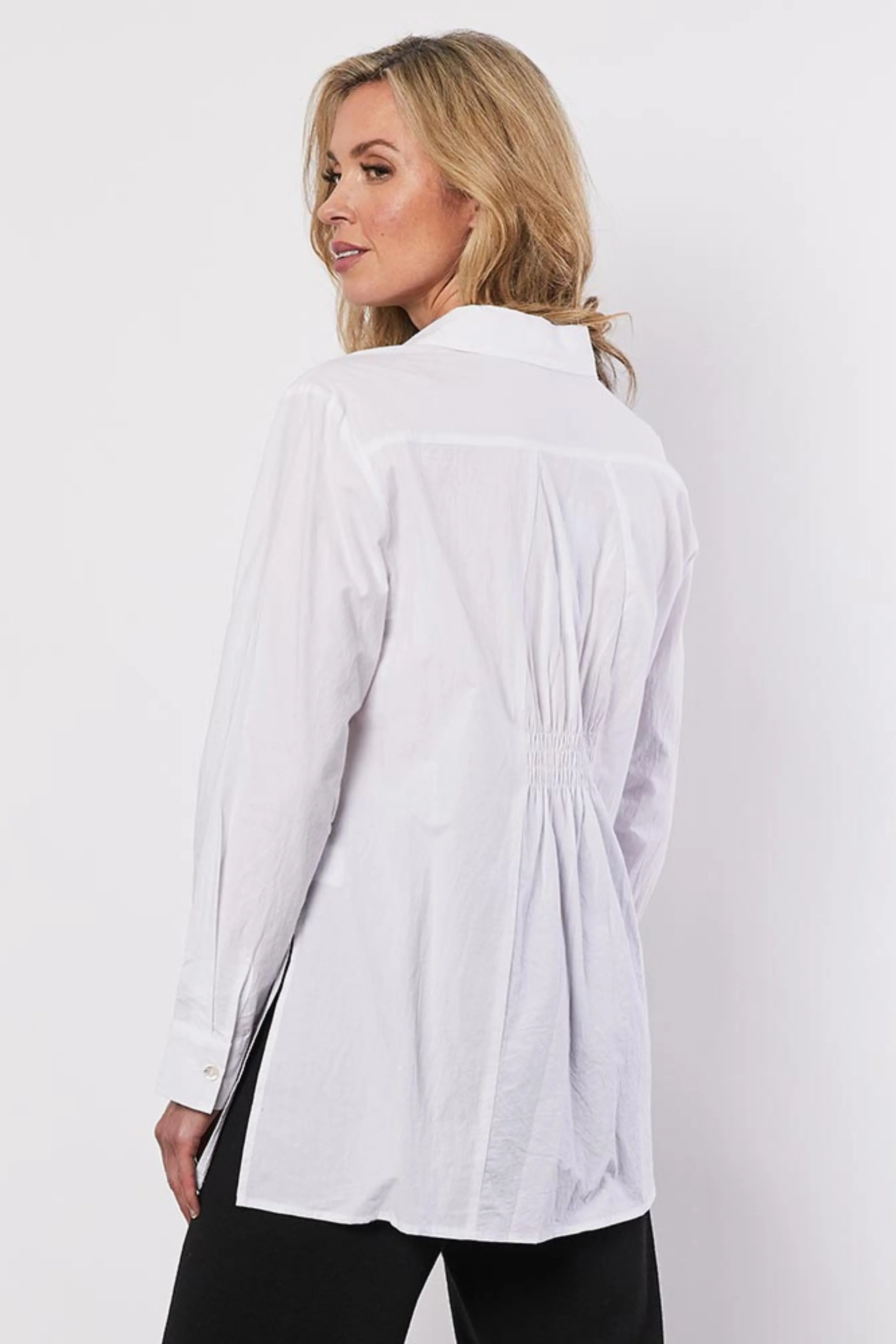 Embroidered Front Shirt - White